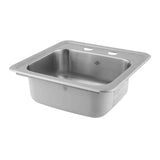 DAX Stainless Steel Single Bowl Top Mount Kitchen Sink, Brushed Stainless Steel DAX-OM-1515