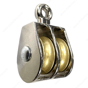 KingChain 147180 Fixed Eye Double Rope Pulley