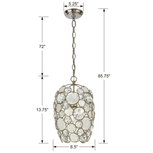 Palla 1 Light Antique Silver Mini Pendant 523-SA