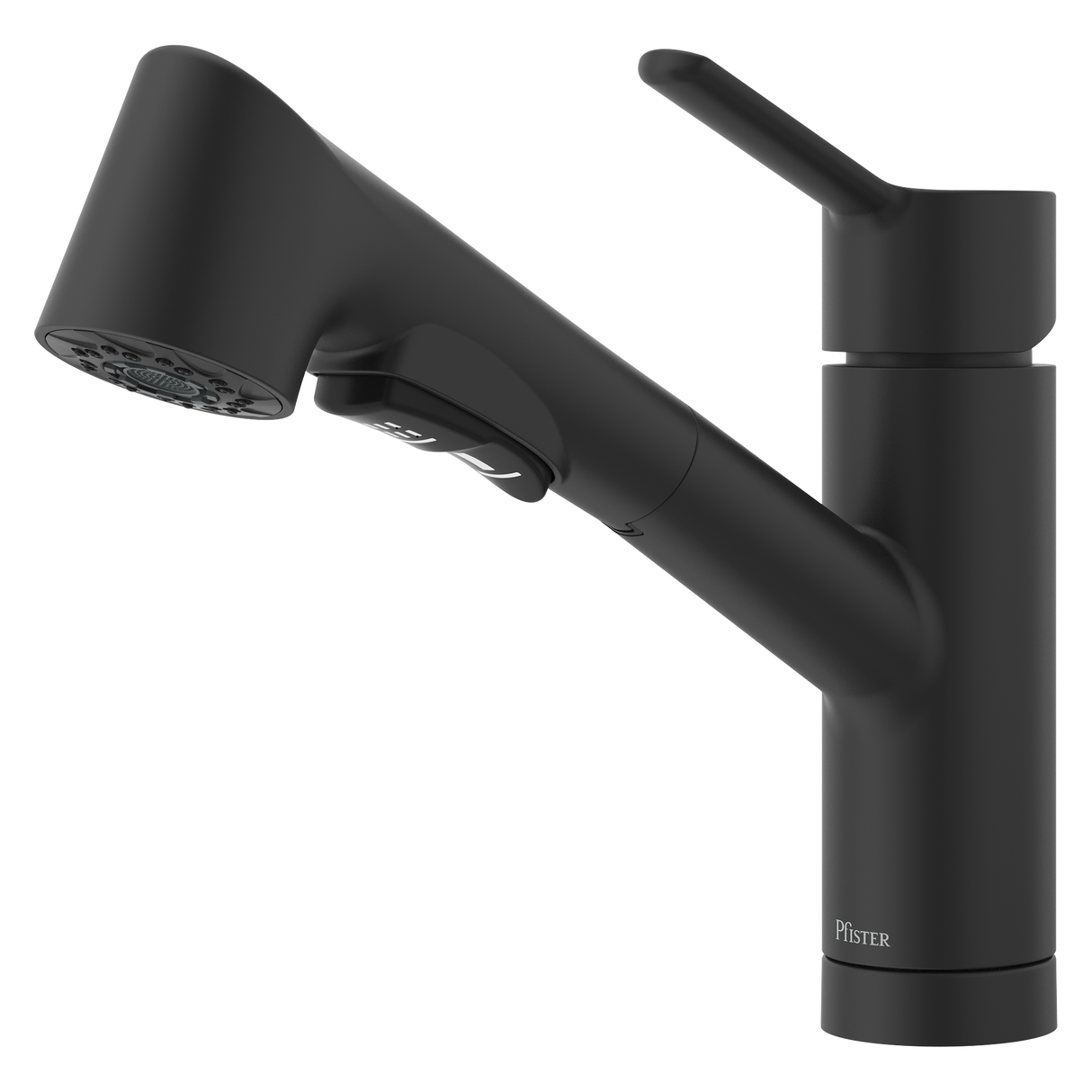 Pfirst Modern 1-Handle Pull-Out Kitchen Faucet in Spot Defense Matte Black