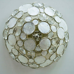 Palla 3 Light Antique Silver Flush Mount 524-SA