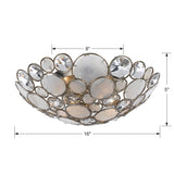 Palla 3 Light Antique Silver Flush Mount 524-SA