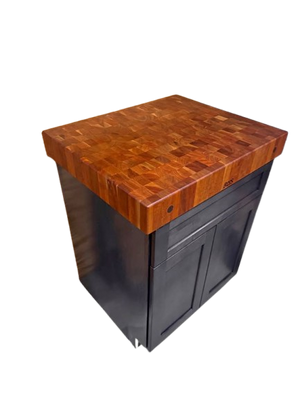 30” John Boos Cherry 4” Butcher Block with Solid Fabuwood 27” Base Cabinet w/ Draw & Roll Out