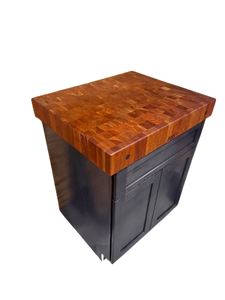 30” John Boos Cherry 4” Butcher Block with Solid Fabuwood 27” Base Cabinet w/ Draw & Roll Out