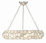 Palla 6 Light Antique Silver Chandelier 525-SA