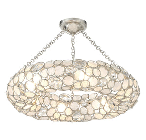 Palla 6 Light Antique Silver Semi Flush Mount 525-SA_CEILING