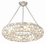 Palla 6 Light Antique Silver Chandelier 525-SA