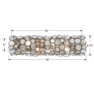 Palla 4 Light Antique Silver Bathroom Vanity 526-SA