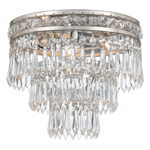 Mercer 3 Light Hand Cut Crystal English Bronze Flush Mount 5260-EB-CL-MWP