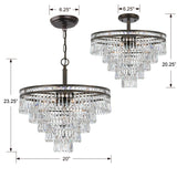 Mercer 7 Light Hand Cut Crystal English Bronze Chandelier 5264-EB-CL-MWP