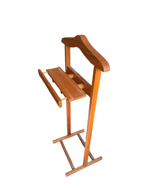 1970s Danish Teak Valet Stand With Shelf by Pbj Mobler Denmark