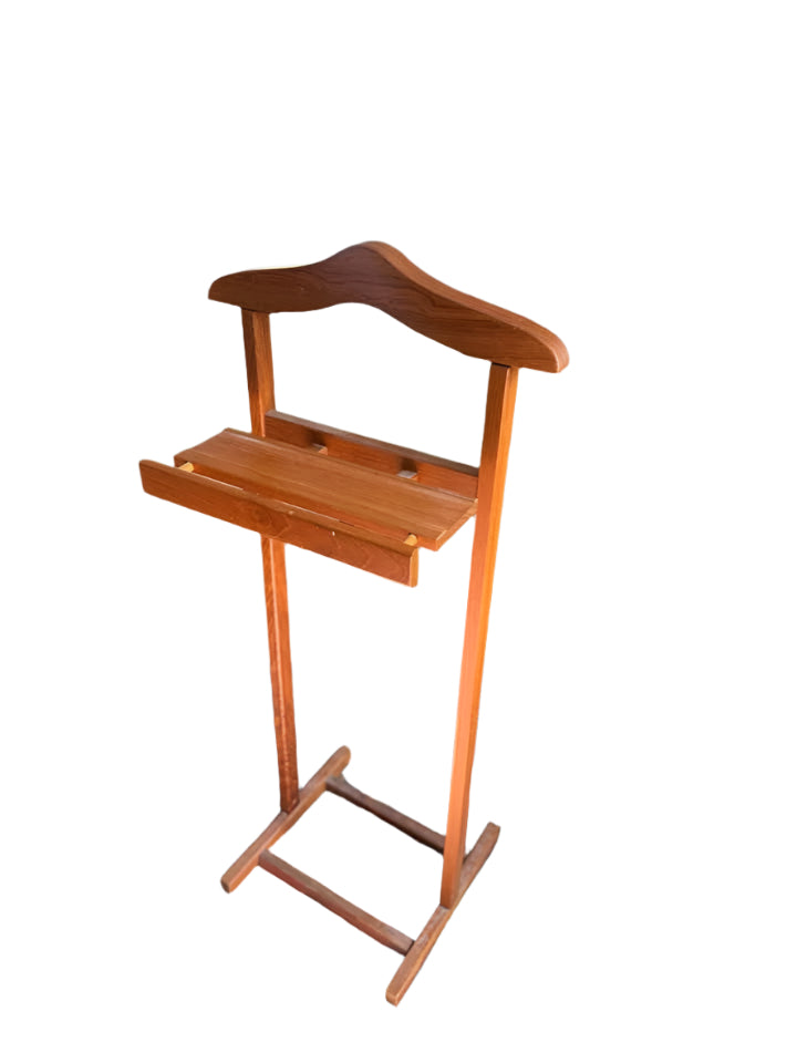 1970s Danish Teak Valet Stand With Shelf by Pbj Mobler Denmark
