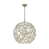 Palla 6 Light Antique Silver Sphere Chandelier 529-SA