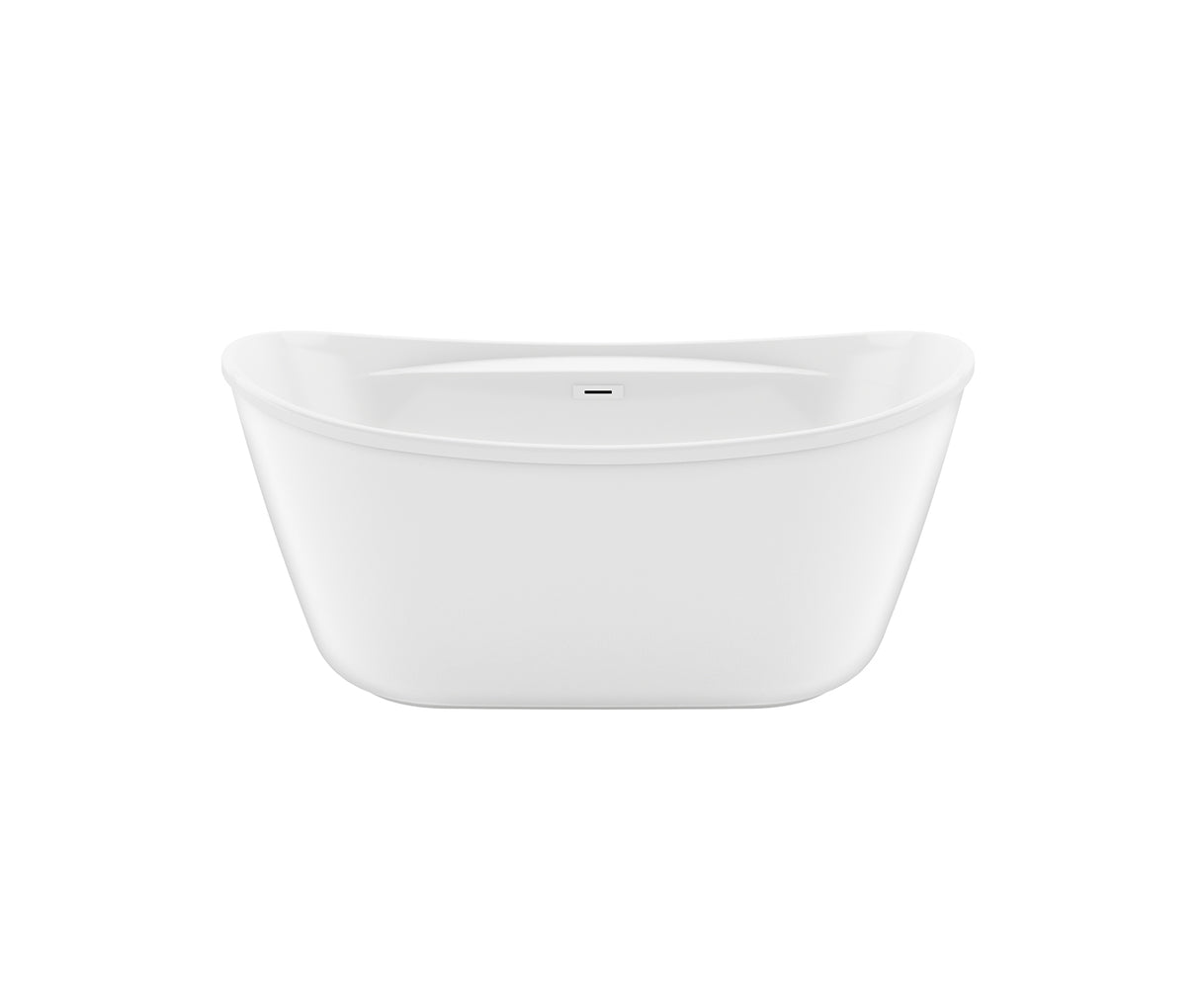 MAAX 106996-000-002-000 Sonoma 58 x 32 AcrylX Freestanding Center Drain Bathtub in White with White Skirt