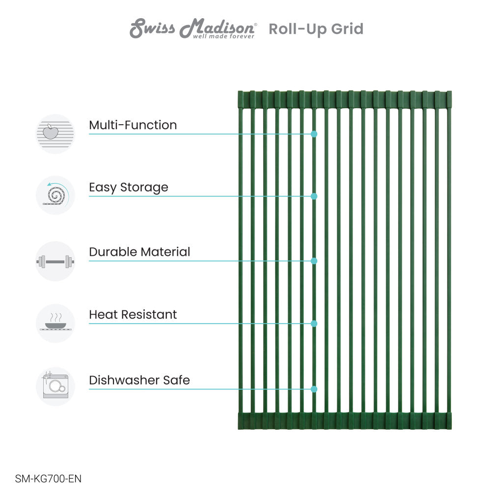 20 x 12 " Kitchen Sink Grid, Green