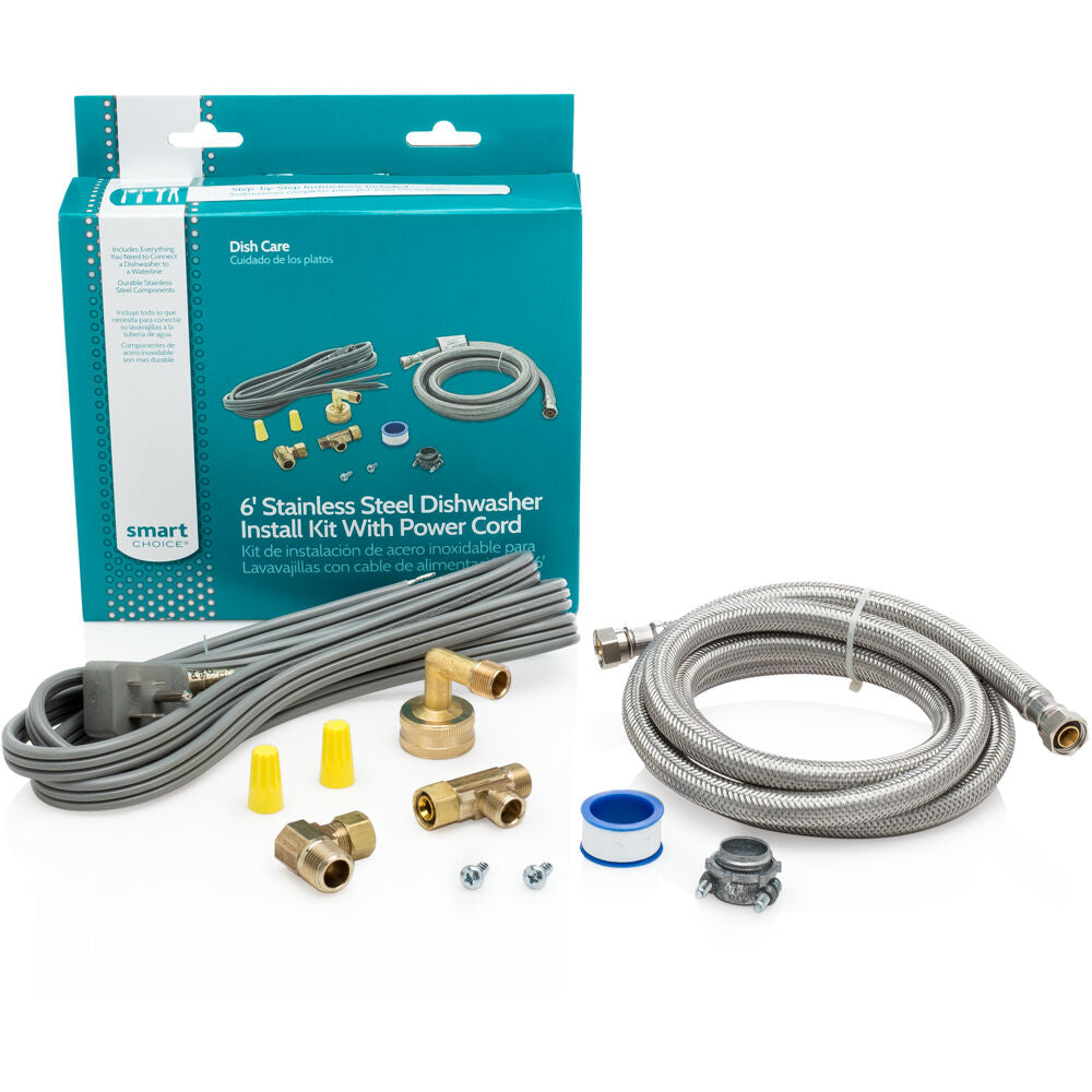 Frig Prts & Acc 5304504505 DW INSTALL KIT, 6' SS HOSE, 6' LINE 105C CORD (ANGLED)