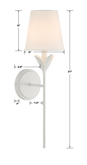 Broche 1 Light Antique Gold Sconce 531-GA