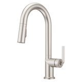 Tenet 1-Handle Pull-Down Bar/Prep Faucet in Spot Defense Brushed Nickel