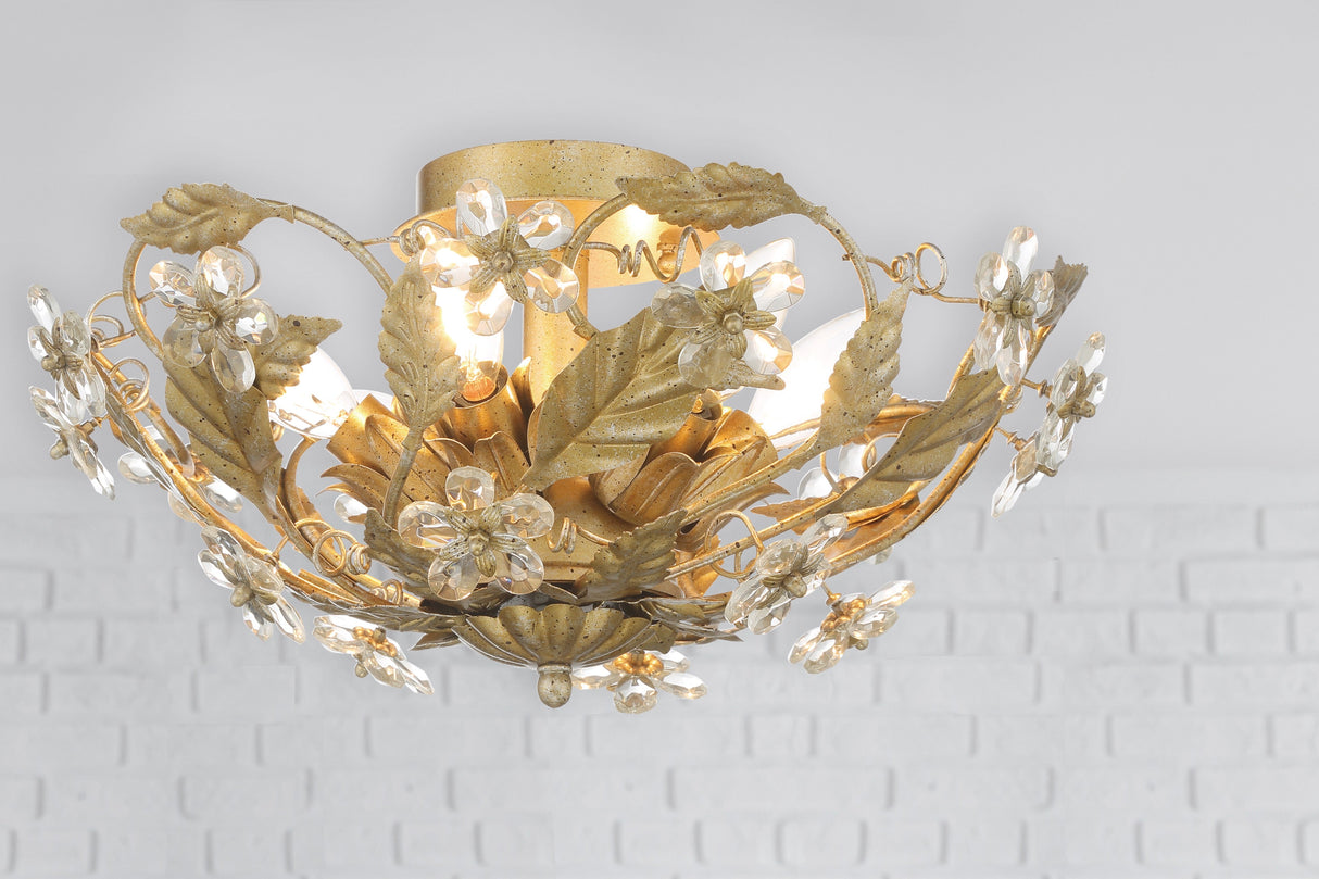Paris Market 6 Light Antique White Semi Flush Mount 5316-AW