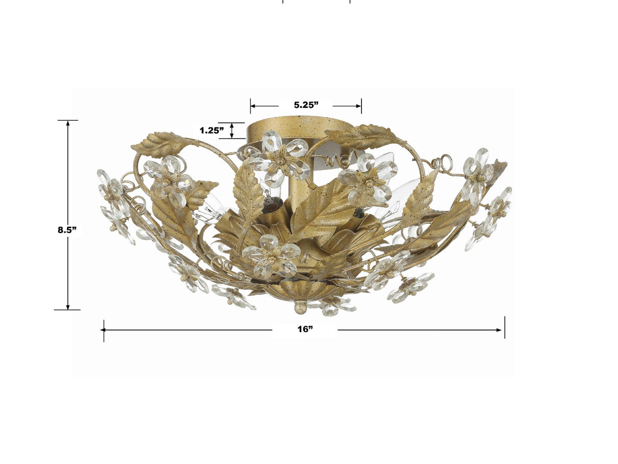 Paris Market 6 Light Antique White Semi Flush Mount 5316-AW