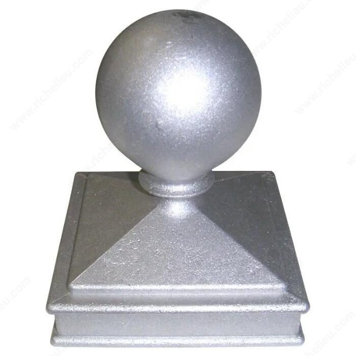 Richelieu AL110 Square Aluminum Ball Post Cap, 3 in, 1 7/8 in, 1 7/8 in, 1 1/2 in
