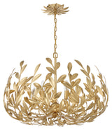 Broche 6 Light Antique Gold Chandelier 533-GA