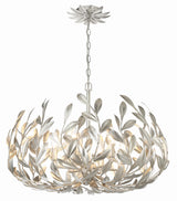 Broche 6 Light Antique Silver Chandelier 533-SA