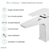 Voltaire Single Hole, Single-Handle, Bathroom Faucet in Chrome