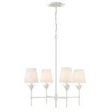 Broche 4 Light Matte White Chandelier 534-MT
