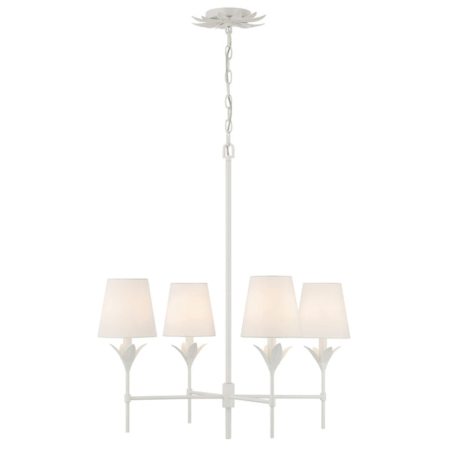 Broche 4 Light Antique Gold Chandelier 534-GA