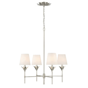 Broche 4 Light Antique Silver Chandelier 534-SA