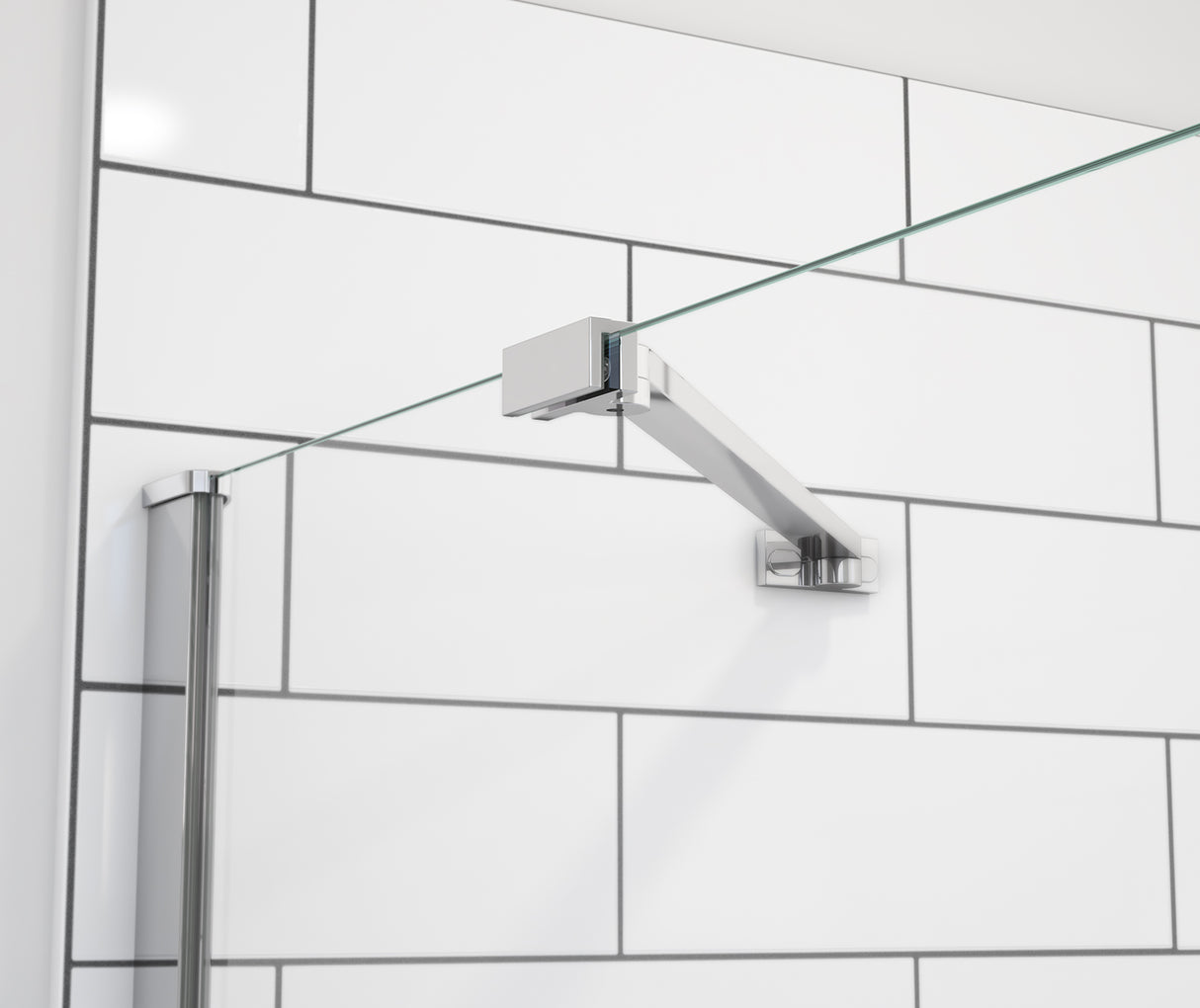 MAAX 139580-900-084-000 Reveal Sleek 71 56-59 x 71 ½ in. 8mm Pivot Shower Door for Alcove Installation with Clear glass in Chrome