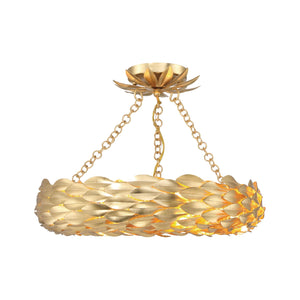 Broche 6 Light Antique Gold Semi Flush Mount 535-GA_CEILING