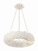 Broche 6 Light Matte White Chandelier 535-MT