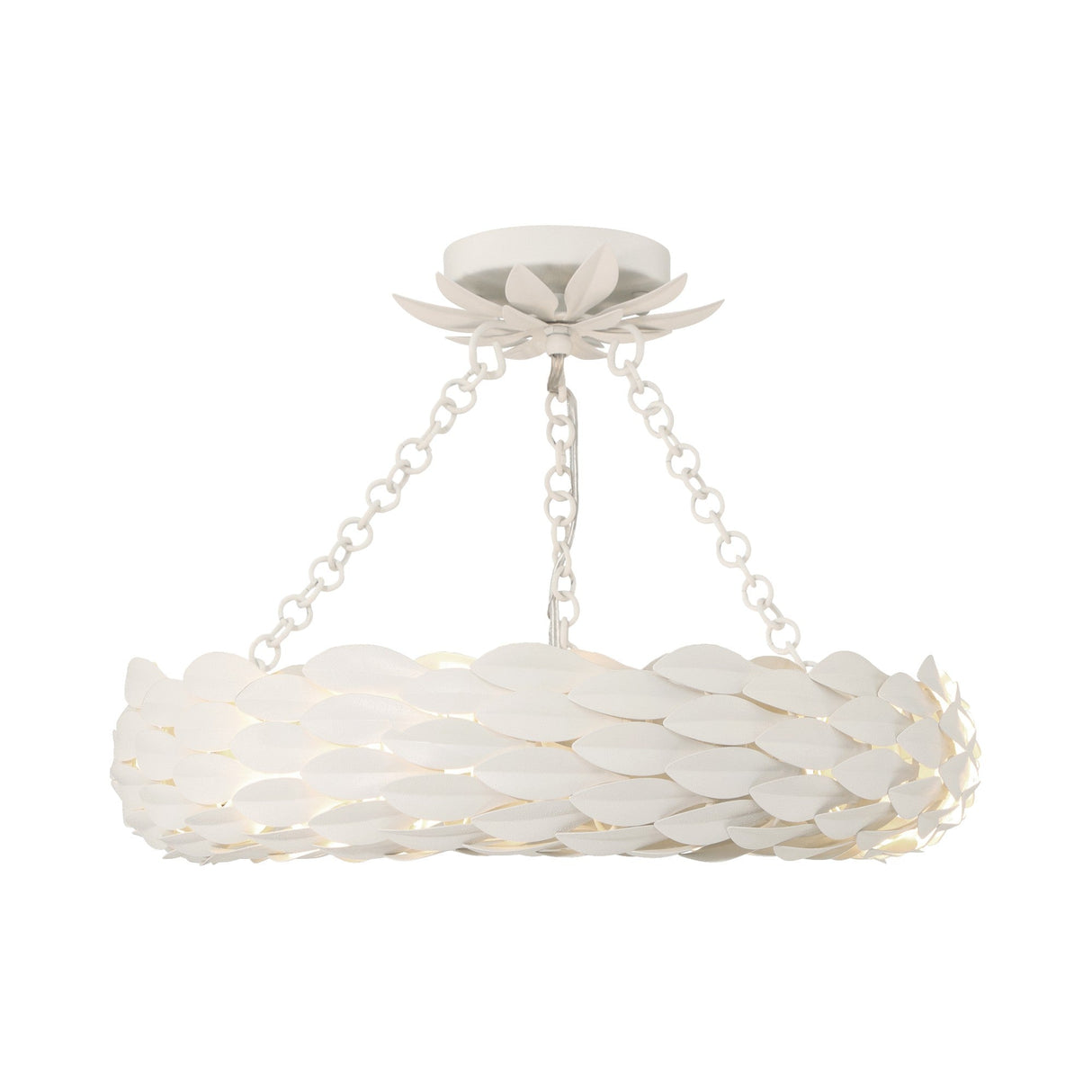 Broche 6 Light Matte White Semi Flush Mount 535-MT_CEILING