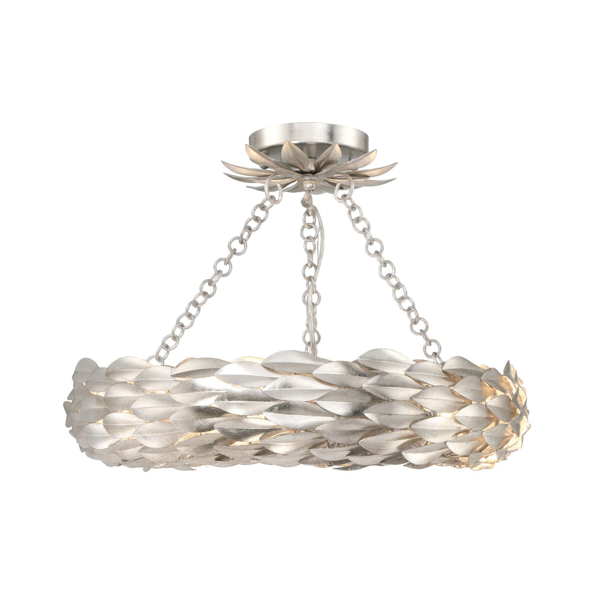Broche 6 Light Antique Silver Semi Flush Mount 535-SA_CEILING