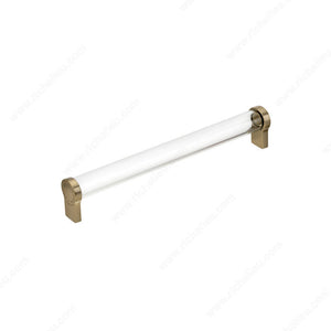 Richelieu 677816011195 Modern Metal U-Design Pull- 6778, Clear / Brushed Nickel