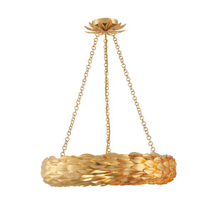 Broche 6 Light Antique Gold Chandelier 536-GA