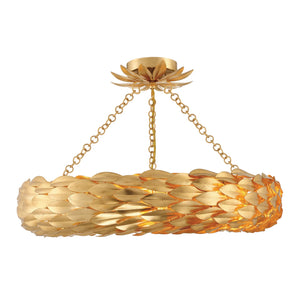 Broche 6 Light Antique Gold Semi Flush Mount 536-GA_CEILING