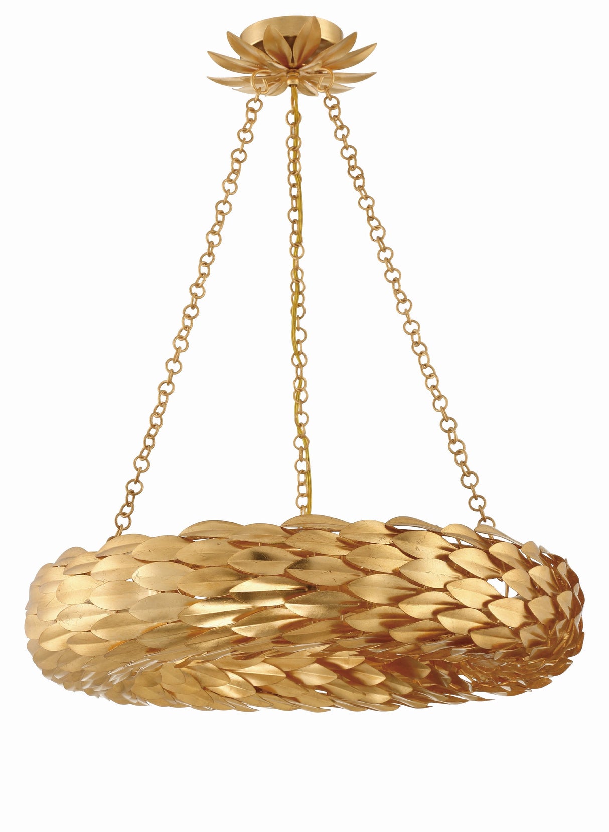 Broche 6 Light Antique Gold Semi Flush Mount 536-GA_CEILING