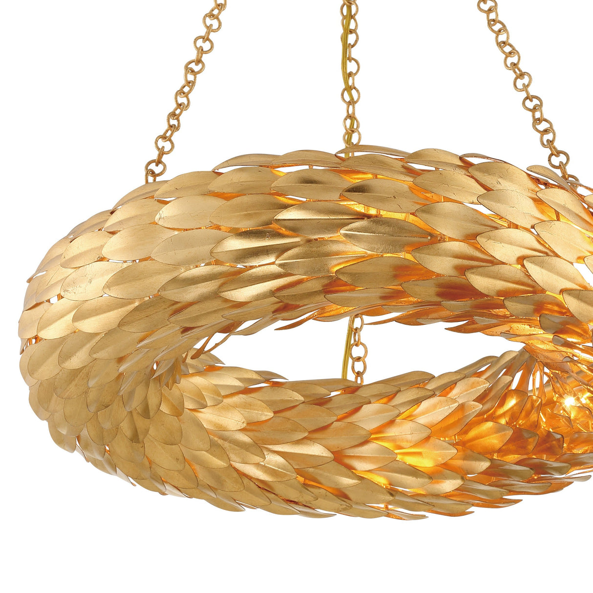 Broche 6 Light Antique Gold Semi Flush Mount 536-GA_CEILING