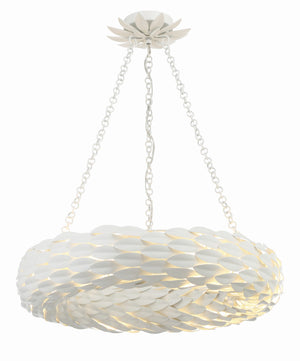 Broche 6 Light Antique Gold Chandelier 536-GA