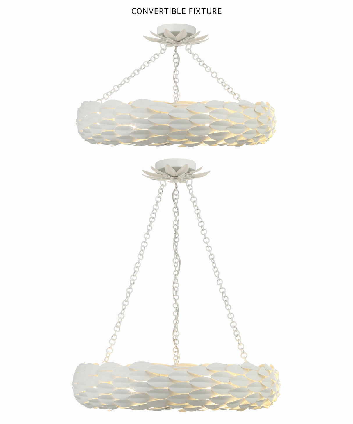 Broche 6 Light Antique Gold Semi Flush Mount 536-GA_CEILING