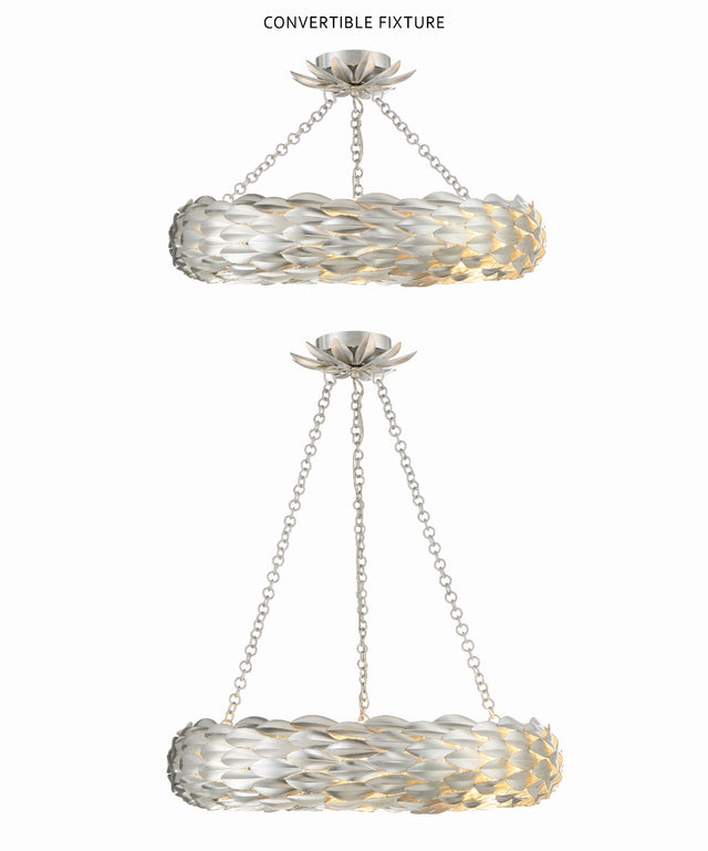 Broche 6 Light Antique Gold Chandelier 536-GA