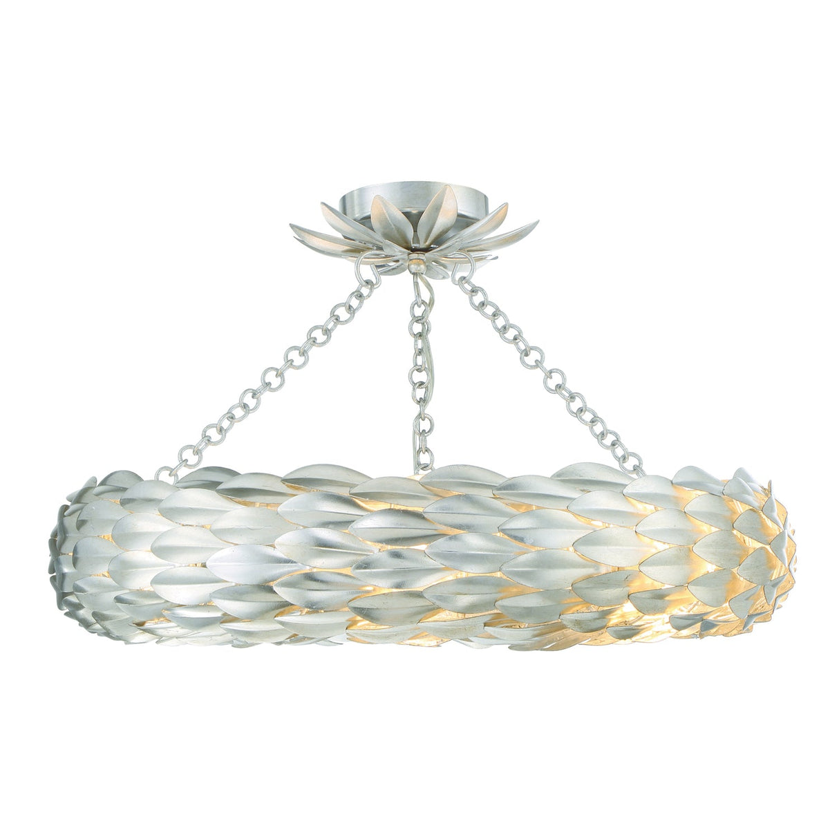 Broche 6 Light Antique Gold Semi Flush Mount 536-GA_CEILING
