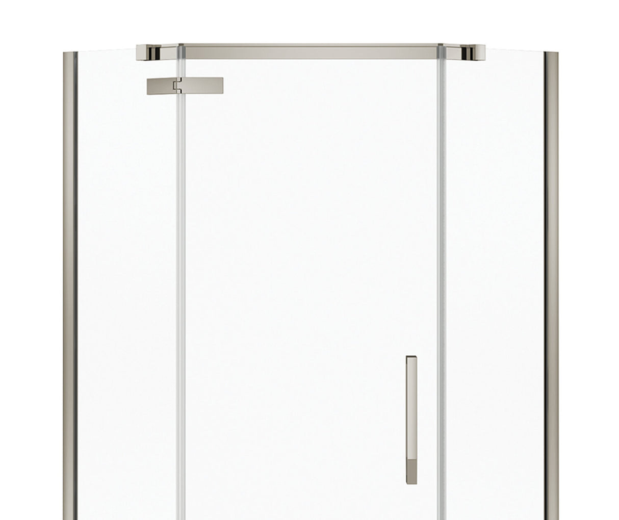 MAAX 139320-900-305-000 Davana Neo-angle 40 x 40 x 75 in. 8mm Pivot Shower Door for Corner Installation with Clear glass in Brushed Nickel