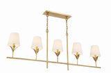 Broche 5 Light Antique Gold Chandelier 537-GA