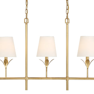 Broche 5 Light Antique Gold Chandelier 537-GA