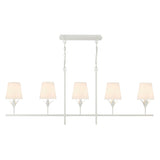 Broche 5 Light Matte White Chandelier 537-MT