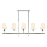 Broche 5 Light Antique Silver Chandelier 537-SA